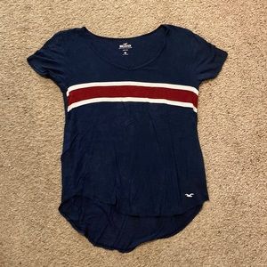 navel blue Hollister top